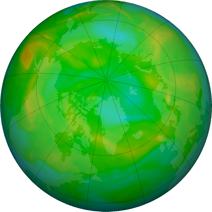 Arctic ozone map for 01 July 2023